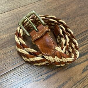 Banana Republic Woven Leather Belt, size M